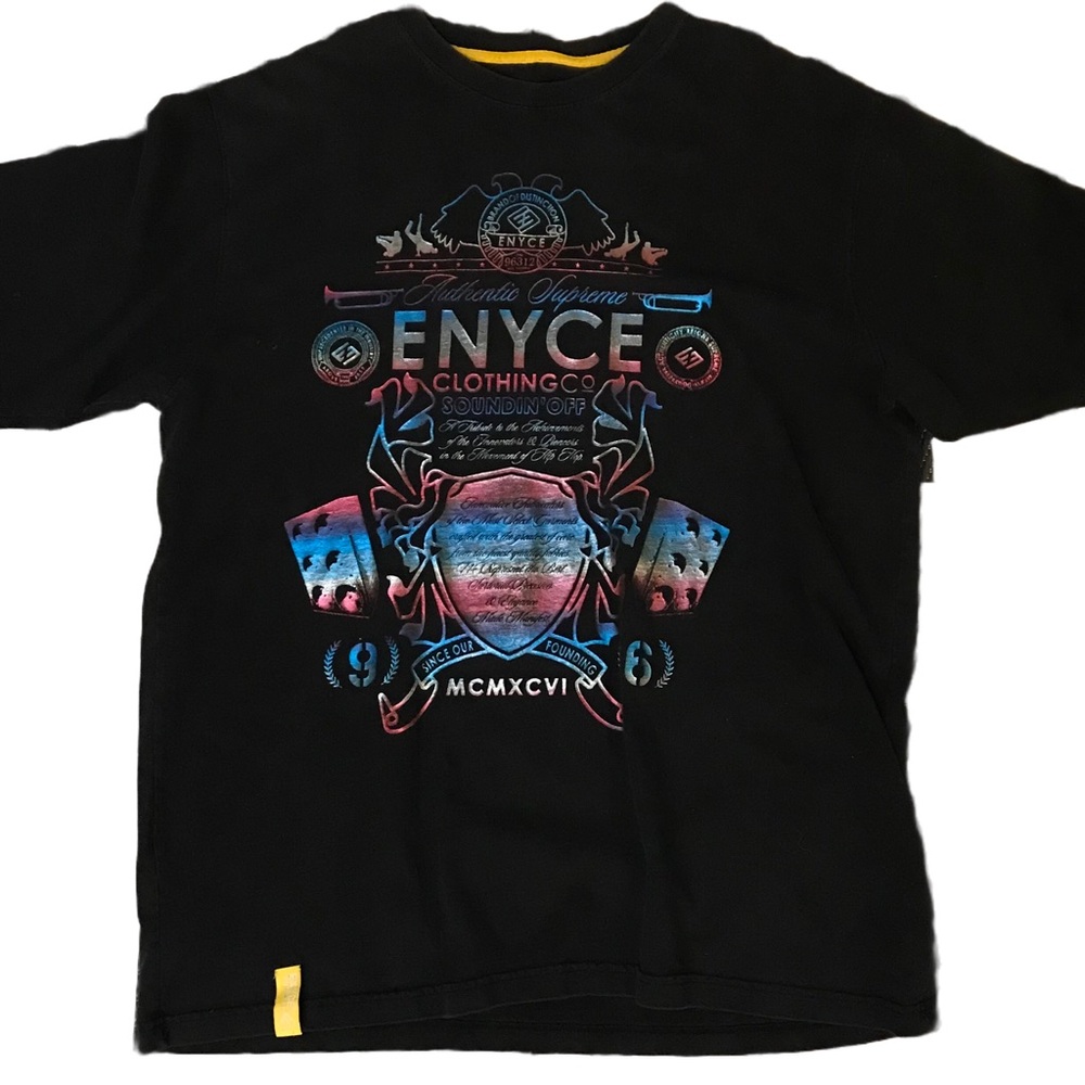 Enyce Black Graphic T-Shirt for Men
